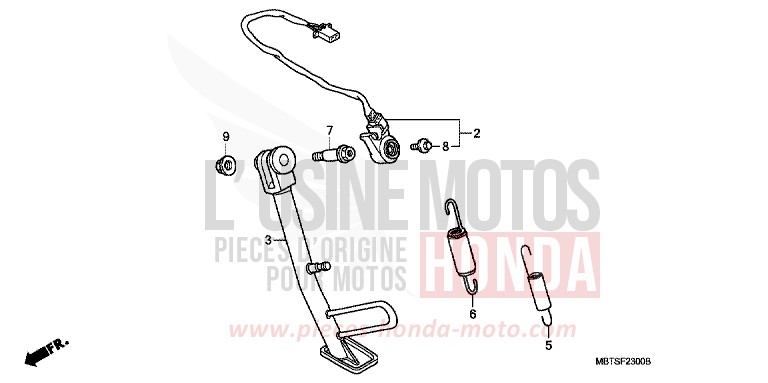 STAENDER von Varadero ABS MUTE BLACK METALLIC (NH359) von 2005